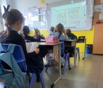 ERASMUS MADRID élèves en classe
